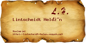 Lintscheidt Helén névjegykártya